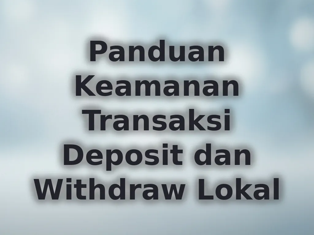 Panduan Keamanan Transaksi